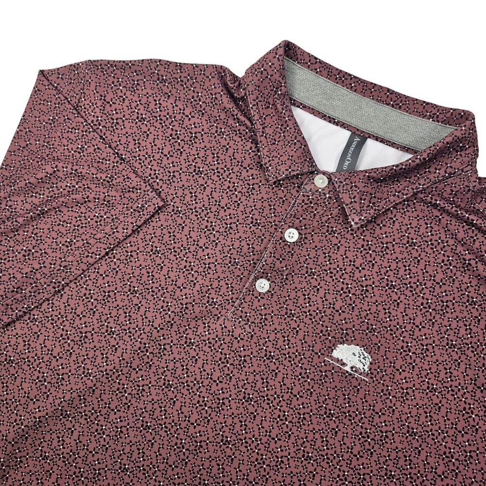 Anderson Ord Performance Golf Mens XL Polo Shirt Floral Chisholm Traditions Logo